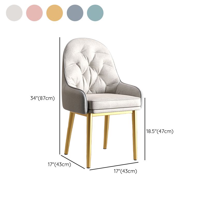 Modern Style Home Solid Back Metal Dining Arm Chair(Set of 4/8) Clearhalo 'Dining Chairs' 'Dining Tables & Seating' 'dining_chair' 'furn' 'furn_dining_chair' 'Furniture' 'Kitchen & Dining Furniture' 1200x1200_d5677eba-4ac3-42b8-beb3-f4b5a60cb817