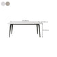 Mesa de comedor rectangular de piedra sinterizada, mesa de comedor moderna para cocina