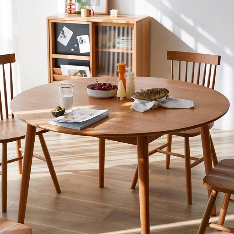 Round 4 Legs Home Furniture Solid Wood Dining Room Collection for Dining Room Clearhalo ' dining_table' 'Dining Tables & Seating' 'Dining Tables' 'furn' 'furn_dining_table' 'Furniture' 'furniture_dining_table' 'Kitchen & Dining Furniture' 'kitchen&dining_furn' 'kitchen' 'kitchen_dining_table' 1200x1200_d5688a32-ca78-4cd4-9bb2-0167ee2bd22a