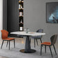 Modern Style Extendable Table Pedestal Dining Table for Kitchen Clearhalo 'Dining Tables & Seating' 'Dining Tables' 'dining_table' 'furn' 'furn_dining_table' 'Furniture' 'Kitchen & Dining Furniture' 1200x1200_d5692b4b-16ca-4a55-8861-1d2ed1fc70a9