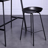 Contemporary Metal Counter Height Stools Low Back Bar Stool with Footrest Clearhalo 'Bar Furniture' 'Bar Stools' 'bar_stools' 'furn' 'furn_bar_stools' 'Furniture' 'Kitchen & Dining Furniture' 1200x1200_d56a9bbd-b6c3-4c55-967d-8dbe8de5ad37
