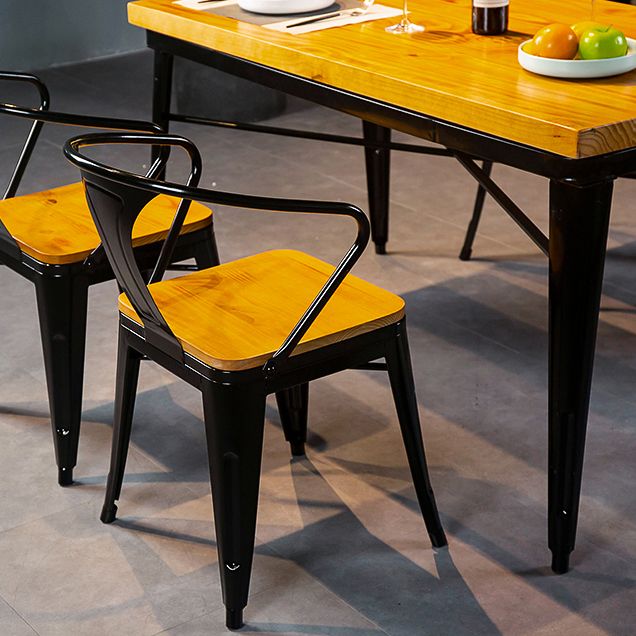 Industrial Style Solid Wood Furniture with Standard Height Dining¬†Room¬†Table¬†Set Clearhalo 'Dining Room Sets' 'Dining Tables & Seating' 'dining_room_set' 'furn' 'furn_dining_room_set' 'Furniture' 'furniture_dining_room_set' 'Kitchen & Dining Furniture' 'kitchen&dining_furn' 'kitchen' 1200x1200_d56d3266-8c24-453f-bdec-ba6183dbe7cc