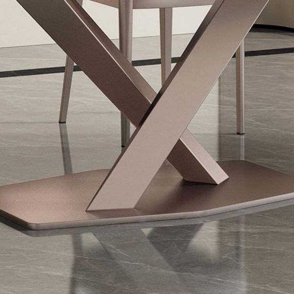 Modern Dining Set 1/2/5/7 Pcs Sintered Stone Dining Table with Chairs Clearhalo 'Dining Room Sets' 'Dining Tables & Seating' 'dining_room_set' 'furn' 'furn_dining_room_set' 'Furniture' 'Kitchen & Dining Furniture' 1200x1200_d56fa9f8-3d21-4fa8-8485-e5b145e089ac