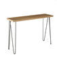 Modern Brown Wooden Bar Table Rectangle Dining Table for Kitchen Living Room Coffee Room