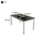 Modern White Glass Dining Table Rectangle Dining Table for Kitchen Clearhalo 'Dining Tables & Seating' 'Dining Tables' 'dining_table' 'furn' 'furn_dining_table' 'Furniture' 'Kitchen & Dining Furniture' 1200x1200_d5701e4f-2aaa-4459-88ff-7c478973d24a