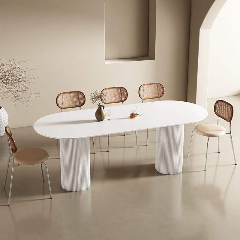 Style contemporain Ovale Pine Writing Desk Sled Base Home Office bureau