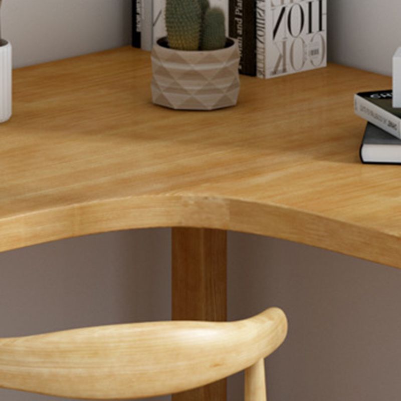 30 "H Modern Office Desk a forma L naturale scrittura in legno solido naturale