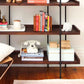 Modern Solid Wood Bookshelf Brown Etagere Open plank Verticale boekenkast