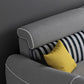 Contemporary Sewn Pillow Back Sofa & Chaise Square Tufted Sofa