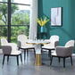 Round 1/5 Pieces Dining Set Glam Style Faux Marble Dining Set for Home Use Clearhalo 'Dining Room Sets' 'Dining Tables & Seating' 'dining_room_set' 'furn' 'furn_dining_room_set' 'Furniture' 'Kitchen & Dining Furniture' 1200x1200_d573606d-d067-49e4-b19e-5d124294a5bf