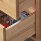 Solid Wood Bedside Cabinet Contemporary Night Table with Drawers