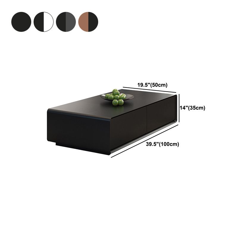 Moderne stijl rechthoekige houten tafel abstracte basis salontafel
