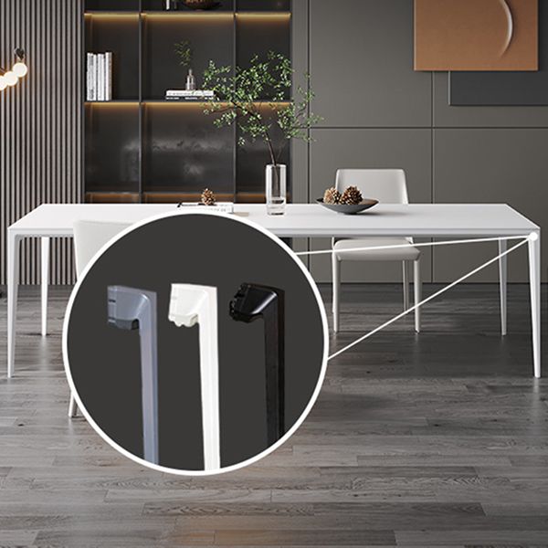 Contemporary 1/2/5 Pieces Furniture Stone Rectangle Dining Chairs Set in White