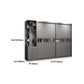 Contemporary Wooden Wardrobe Gray Colour Wardrobe Closet with Sliding Door
