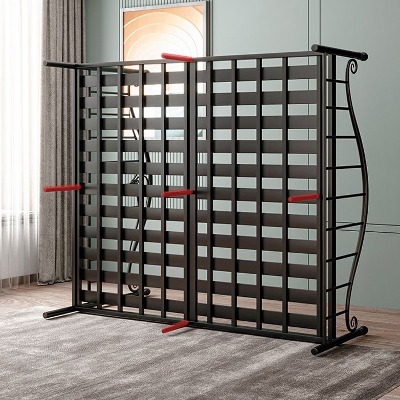 Letto a letto a frame aperto contemporaneo telaio in acciaio con testiera ad arco