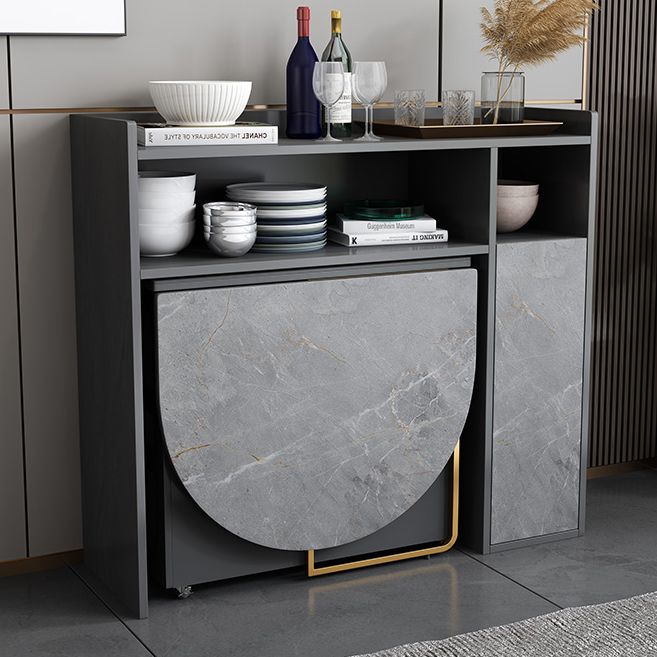 Sintered Stone Dining Table Modern Oval Drop-Leaf 59" Dining Table for Home Use Clearhalo ' dining_table' 'Dining Tables & Seating' 'Dining Tables' 'furn' 'furn_dining_table' 'Furniture' 'furniture_dining_table' 'Kitchen & Dining Furniture' 'kitchen&dining_furn' 'kitchen' 'kitchen_dining_table' 1200x1200_d57b921e-37f0-43a0-9d9d-977e0a6d36f2