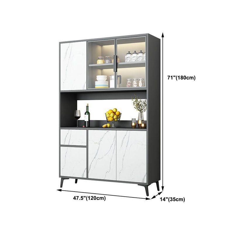 Buffet en bois d'ingénierie Stand de buffet contemporain pour salle à manger