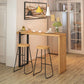 Ensemble de comptoir rectangulaire moderne d'intérieur, ensemble de Table et tabouret en bois massif 1/2/3 pièces