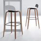 Scandinavian Armless Bar Height Stool Plastic and Solid Wood Bar Stool for Living Room