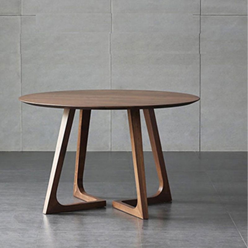 Round Double Base Dining Table Modern Pine Wood Table for Kitchen Clearhalo 'Dining Tables & Seating' 'Dining Tables' 'dining_table' 'furn' 'furn_dining_table' 'Furniture' 'Kitchen & Dining Furniture' 1200x1200_d57e6bec-486b-4eab-aca6-112ac374b3ae