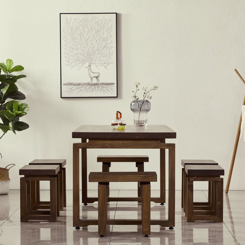 Industrial Double Pedestal Dining Table Pine Wood Table for Cafe Dining Room Clearhalo 'Dining Tables & Seating' 'Dining Tables' 'dining_table' 'furn' 'furn_dining_table' 'Furniture' 'Kitchen & Dining Furniture' 1200x1200_d57ed948-1544-4815-b8d2-d7baf272cf1b