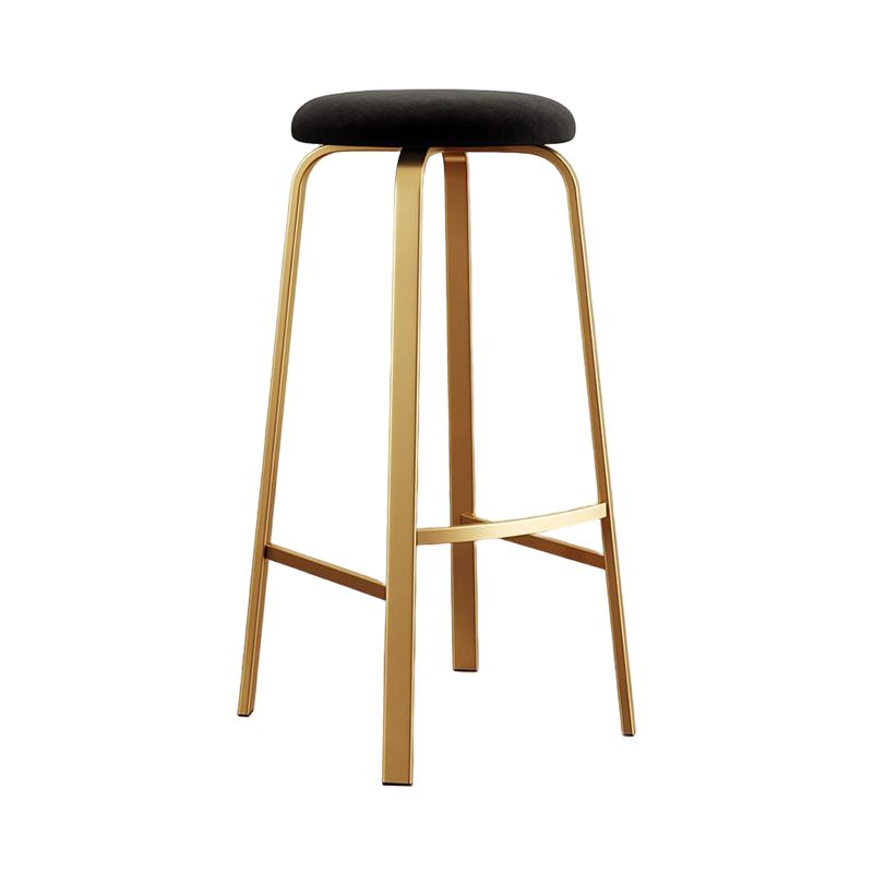 Footrest Upholstered Armless Bar Stool Matte Finish Backless Home Stool Clearhalo 'Bar Furniture' 'Bar Stools' 'bar_stools' 'furn' 'furn_bar_stools' 'Furniture' 'furniture_bar_stools' 'Kitchen & Dining Furniture' 1200x1200_d57f5afe-a04a-470c-a7a4-1a409f71458c
