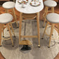 Stone Indoor Glam Bar Dining Table Iron Four Leg Pedestal Bistro Table with Footrest Clearhalo 'Bar Furniture' 'Bar Tables' 'bar_tables' 'furn' 'furn_bar_tables' 'Furniture' 'furniture_bar_tables' 'Kitchen & Dining Furniture' 'kitchen&dining_furn' 'kitchen' 1200x1200_d57f6d51-626a-465b-b2df-c84b63d2107b