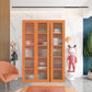 Modern Style Standard Bookshelf Metal Closed Back Bookcase with Door for Home Office