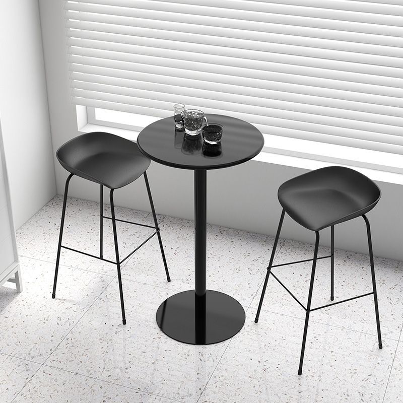 Contemporary Style Bar-stool Plastic Counter Bar Stool with Metal Legs for Kitchen Clearhalo 'Bar Furniture' 'Bar Stools' 'bar_stools' 'furn' 'furn_bar_stools' 'Furniture' 'furniture_bar_stools' 'Kitchen & Dining Furniture' 1200x1200_d582c023-37ad-49f3-a799-82cf6babd4ac
