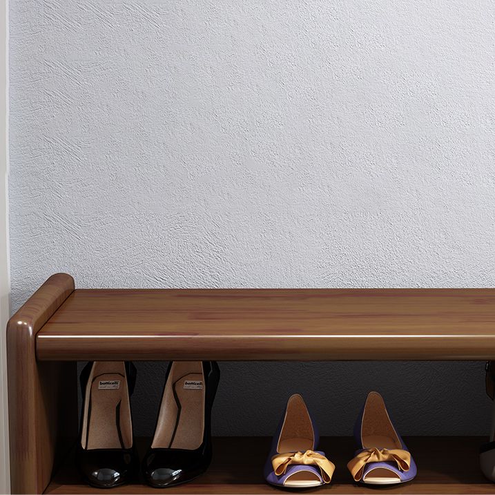 13.78" W Modern Entryway Bench Rubberwood Bench with Shoe Storage Clearhalo 'Benches' 'Chairs & Seating' 'furn' 'furn_benches' 'Furniture' 'Living Room Furniture' 1200x1200_d58358d2-bed0-40d3-82e9-04a32cdc1cf7