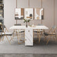 Foldable Sintered Stone Dining Table Modern Rectangle Table with Trestle Base Clearhalo 'Dining Tables & Seating' 'Dining Tables' 'dining_table' 'furn' 'furn_dining_table' 'Furniture' 'furniture_dining_table' 'Kitchen & Dining Furniture' 'kitchen' 'kitchen_dining_table' 1200x1200_d5835b77-2db2-4ead-b4ce-a20918e05c5b