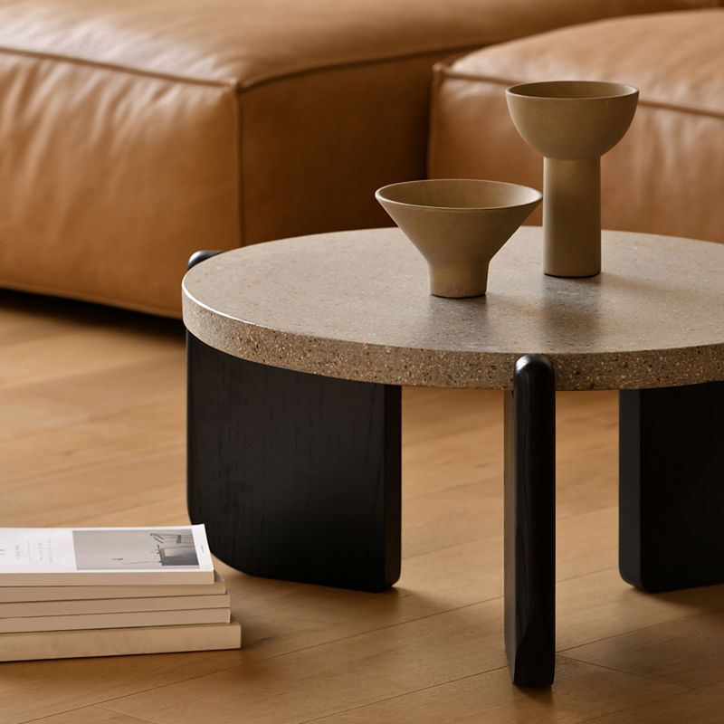 French Country Round Cocktail Table Wood 3 Legs Coffee Table Clearhalo 'Coffee & Accent Tables' 'Coffee Tables' 'coffee_tables' 'furn' 'furn_coffee_tables' 'Furniture' 'Living Room Furniture' 1200x1200_d5851856-138b-46dd-a08c-2b00b0104783