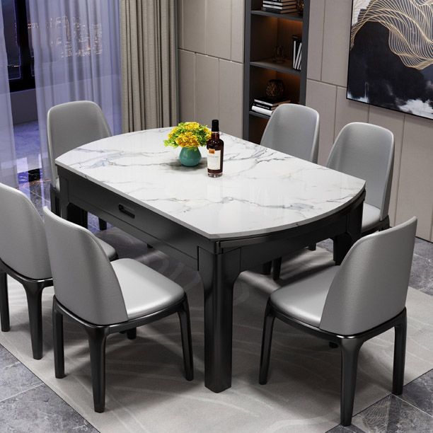 4 Legs Contemporary Dining Room Table Solid Wood Dining Site Table Clearhalo 'Dining Tables & Seating' 'Dining Tables' 'dining_table' 'furn' 'furn_dining_table' 'Furniture' 'Kitchen & Dining Furniture' 1200x1200_d585a3f7-eeee-41f2-a435-15a558f8587b