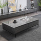 16"H Contemporary Coffee Table Slate 4 Legs Single Coffee Cocktail Table