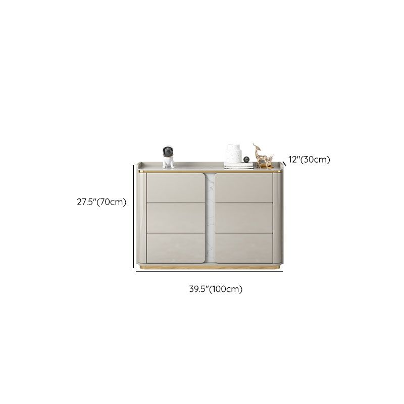 Commode de poitrine en pierre commode de rangement de style moderne pour chambre à coucher