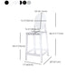 Acrylic Indoor Bar Stool Full Back Modern Square Arm-less Counter Stool Clearhalo 'Bar Furniture' 'Bar Stools' 'bar_stools' 'furn' 'furn_bar_stools' 'furniture_bar_stools' 'Kitchen & Dining Furniture' 'kitchen&dining_furn' 'kitchen' 'kitchen_furn' Furniture' 1200x1200_d5879d46-f7f1-4bab-9a6d-8cc1ad89bd3a