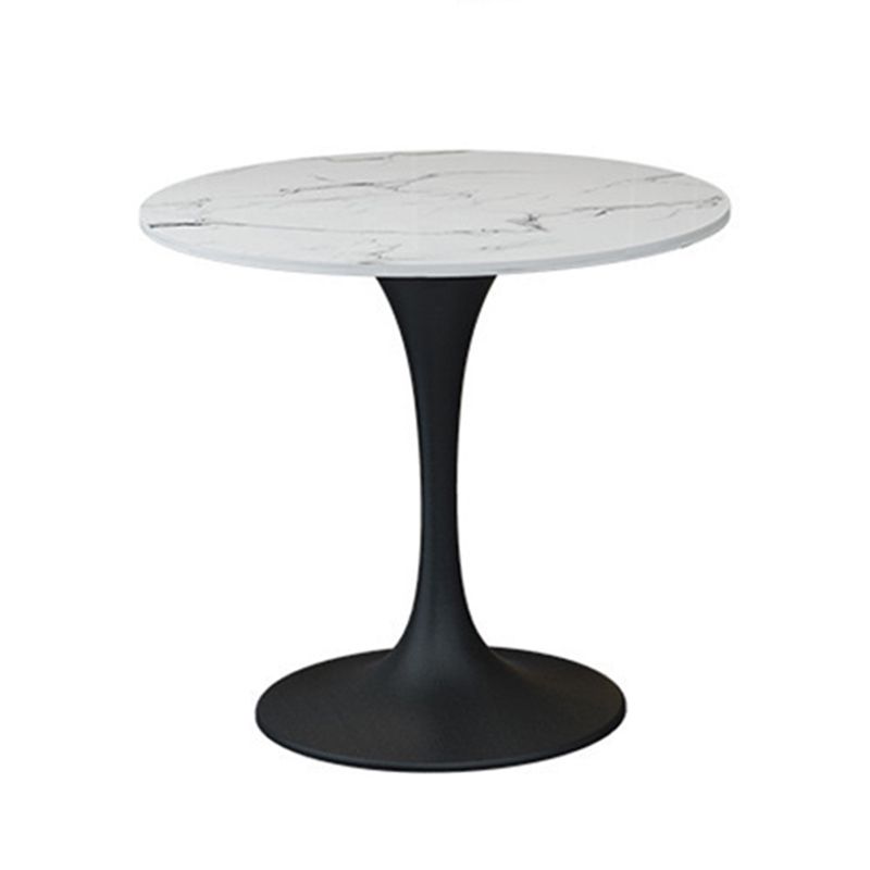 Ensemble de table à manger en marbre en faux marbre blanc 1/2/5 pièces