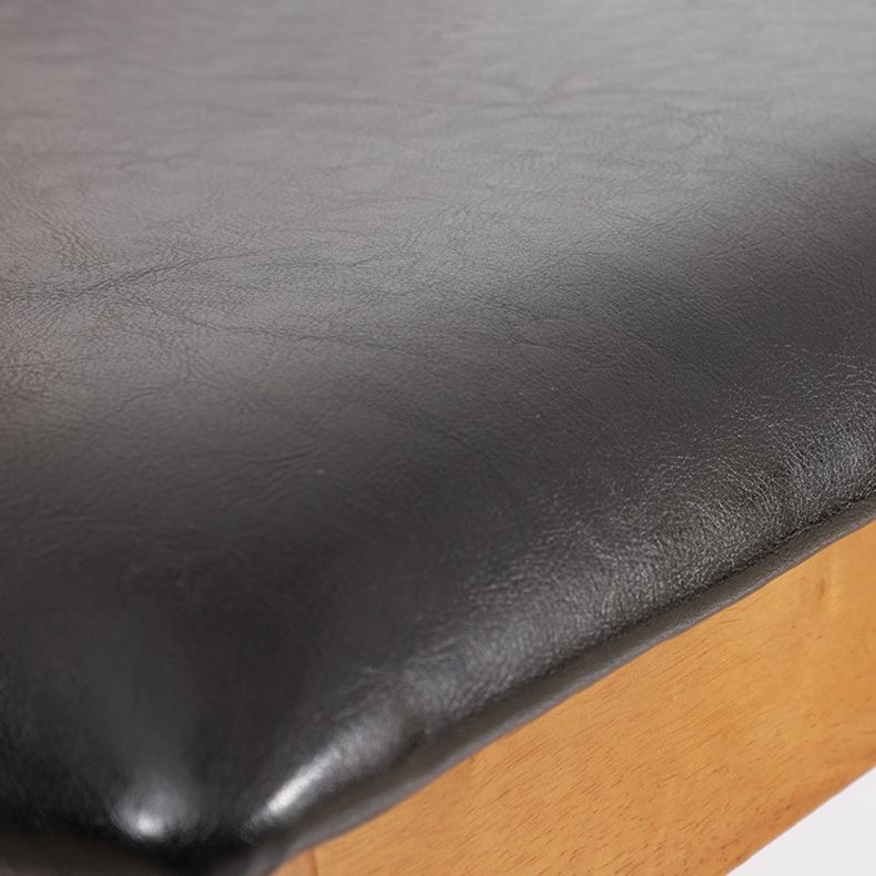 Modern Style Low Back Bar stool PU Leather Counter Bar Stool with Wooden Legs