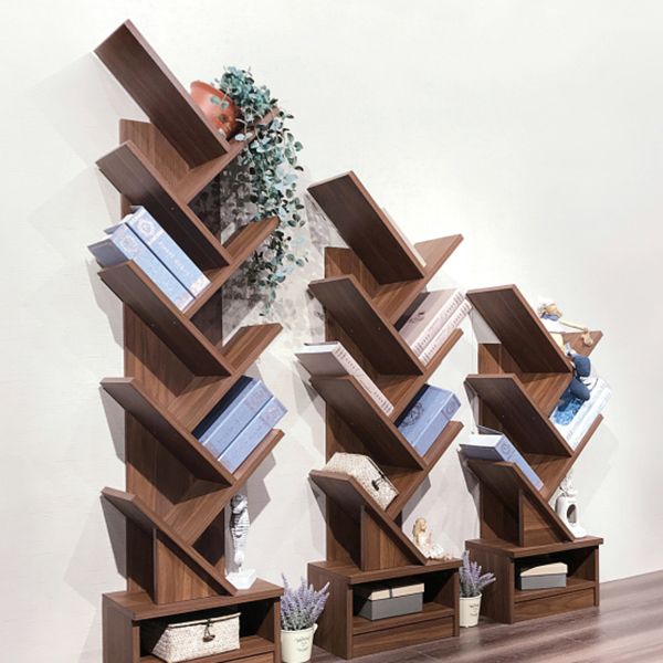 Modern Closed Back Bookshelf Manufactured Wood Vertical Bookcase for Home Clearhalo 'Bookcases' 'furn' 'furn_bookcases' 'Furniture' 'furniture_bookcases' 'Office Furniture' 1200x1200_d588b784-5023-453d-996f-5e53bb823657