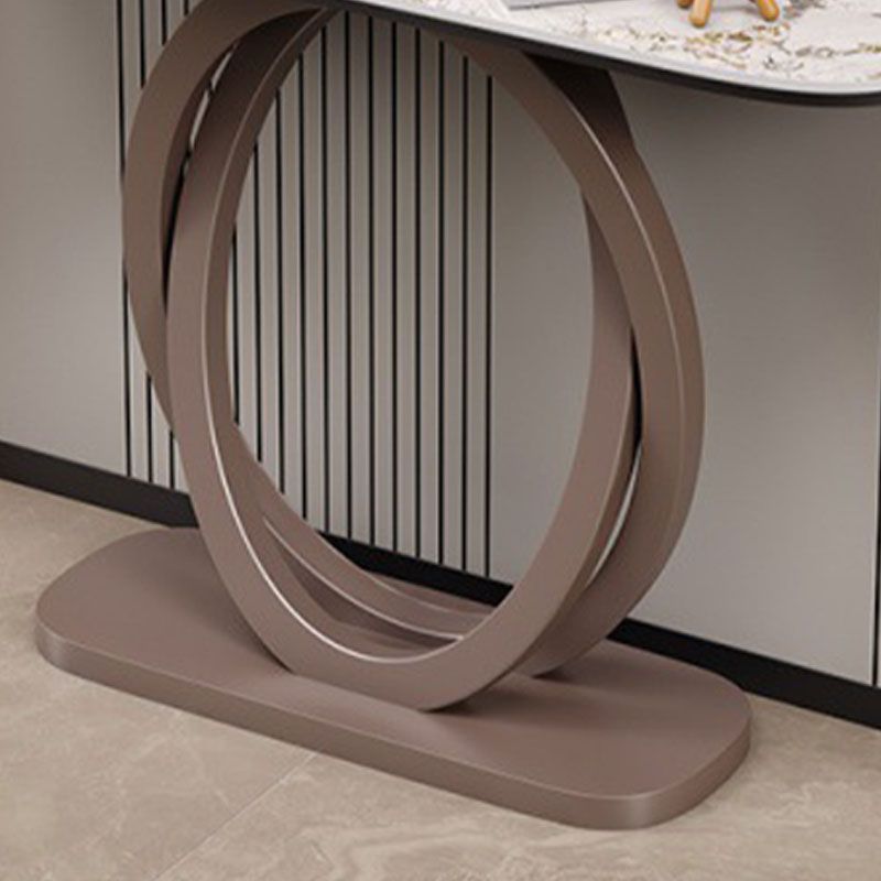 Mesa de acento de piedra contemporánea Mesa de la consola de sofá de la luna para el salón