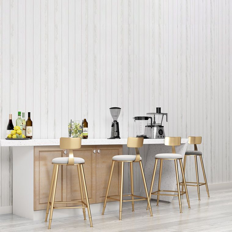 Glam Living Room Round Stool Matte Finish PU Leather Barstool Clearhalo 'Bar Furniture' 'Bar Stools' 'bar_stools' 'furn' 'furn_bar_stools' 'Furniture' 'furniture_bar_stools' 'Kitchen & Dining Furniture' 1200x1200_d5895906-fa10-4131-8557-82b5a7999df1