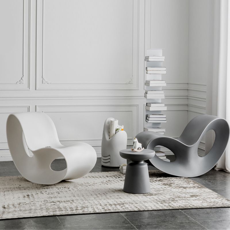 Silla de asiento de plástico moderna silla de plástico Rocking Accent Accent para sala de estar