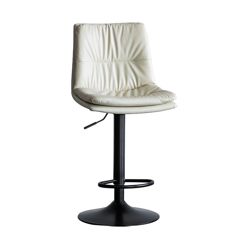 Nordic Indoor Simple Barstool Low Back Iron Tall Stool with Leather Seat Clearhalo 'Bar Furniture' 'Bar Stools' 'bar_stools' 'furn' 'furn_bar_stools' 'furniture_bar_stools' 'Kitchen & Dining Furniture' 'kitchen&dining_furn' 'kitchen' 'kitchen_furn' Furniture' 1200x1200_d58a7952-f668-40f8-bdf2-76718640194f