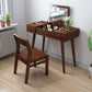 Solid Wood Vanity Dressing Table Scandinavian Flip-Top Mirror Vanity Desk