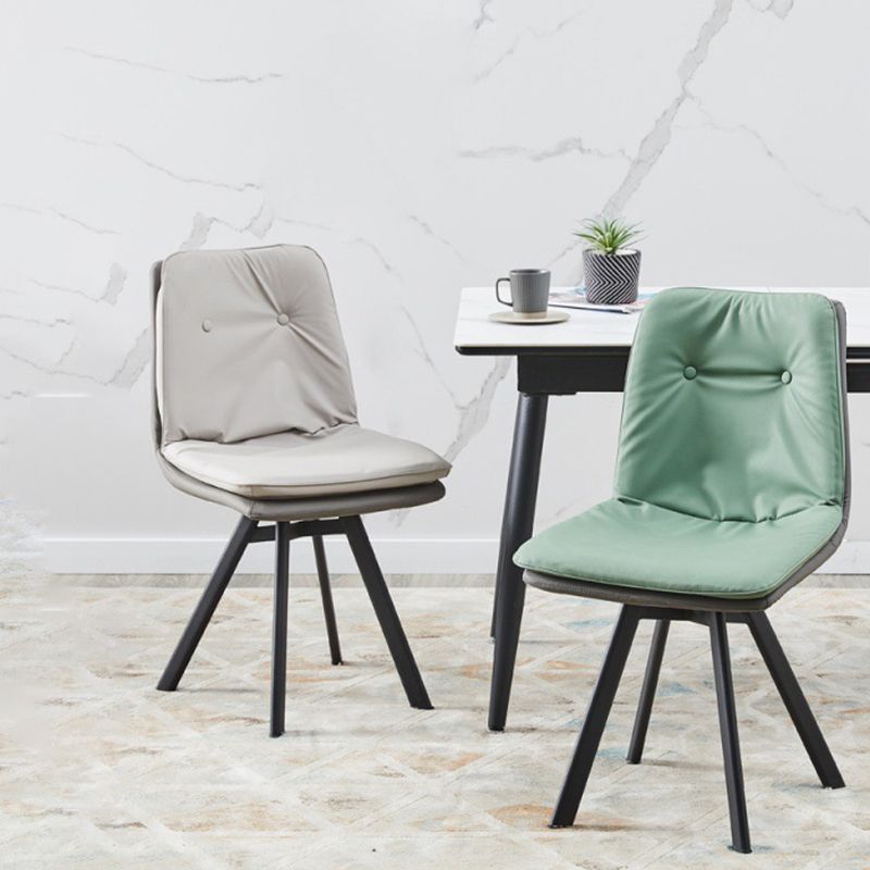 Contemporary Style Faux Leather Side Chair Armless Open Back Chairs for Kitchen Clearhalo 'Dining Chairs' 'Dining Tables & Seating' 'dining_chair' 'furn' 'furn_dining_chair' 'Furniture' 'furniture_dining_chair' 'Kitchen & Dining Furniture' 1200x1200_d58c62e9-0131-477f-9cc3-d4f4ba25ef8e