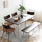 Traditional Luxury Dining Table Rectangle Wooden 4 Legs Table with Metal Base Clearhalo ' dining_table' 'Dining Tables & Seating' 'Dining Tables' 'furn' 'furn_dining_table' 'Furniture' 'furniture_dining_table' 'Kitchen & Dining Furniture' 'kitchen&dining_furn' 'kitchen' 'kitchen_dining_table' 1200x1200_d58e10ea-214b-49b9-8414-4b289e407bef