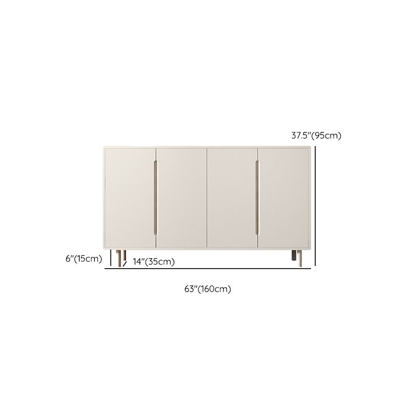 Modern White Dining Server Engineered Wood Sideboard with Adjustable Shelving Clearhalo 'buffet_sideboard' 'Buffets & Sideboards' 'furn' 'furn_buffet_sideboard' 'Furniture' 'Kitchen & Dining Furniture' 1200x1200_d58e2fd6-7540-4809-baf8-05928e651712