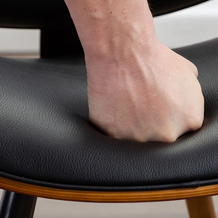 Contemporary Style Leather Dining Chair Open Back Dining Side Chair for Kitchen Clearhalo ' kitchen&dining_furn' 'Dining Chairs' 'Dining Tables & Seating' 'dining_chair' 'furn' 'furn_dining_chair' 'Furniture' 'furniture_dining_chair' 'Kitchen & Dining Furniture' 'kitchen' 1200x1200_d58ed20f-cf22-4398-be5d-a819a89af6b2