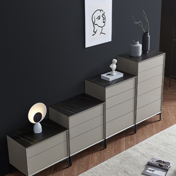 Grey Wood and Stone Buffet Server Modern Living Room Buffet/Console with Drawers Clearhalo 'buffet_sideboard' 'Buffets & Sideboards' 'Furniture' 'furniture_buffet_sideboard' 'Kitchen & Dining Furniture' 1200x1200_d58f1313-be03-4a7c-b309-b33cebc4b4c4