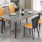 Minimalist Kitchen Rectangle Dining Table Sintered Stone Standard Dining Table with 4 Legs Base Clearhalo ' dining_table' 'Dining Tables & Seating' 'Dining Tables' 'furn' 'furn_dining_table' 'Furniture' 'furniture_dining_table' 'Kitchen & Dining Furniture' 'kitchen&dining_furn' 'kitchen' 'kitchen_dining_table' 1200x1200_d590c5bc-1312-408a-aadc-099719a008e0